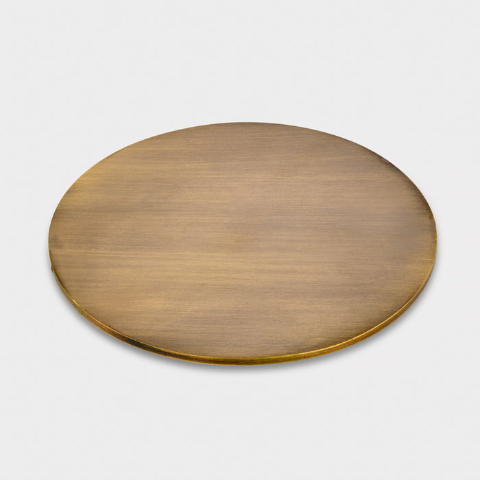 Brass Round Drinks Coaster in Antique