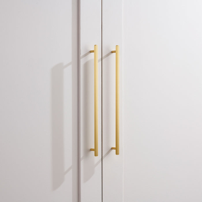Brass Slim Hexagonal Cabinet Handles in Gold – product view 2