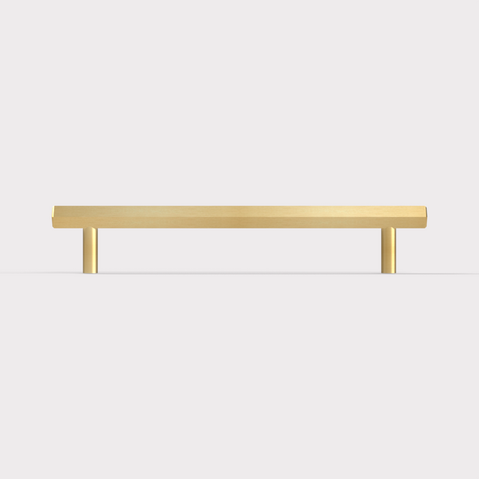 Brass Slim Hexagonal Cabinet Handles in Gold – product view 4