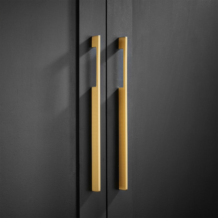 Brass Slimline Cabinet Handles in Gold – product view 2