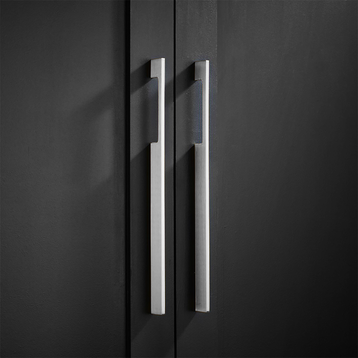Brass Slimline Cabinet Handles in Silver – product view 2