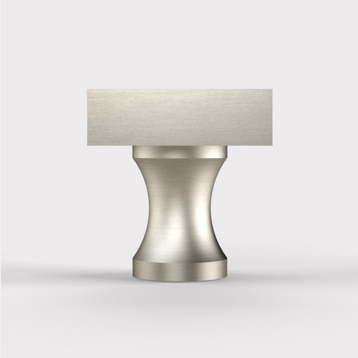 Brass Square Door Knobs in Silver – product view 2