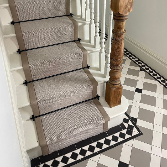 Brass Stair Carpet Runner Rods in Black – product view 5