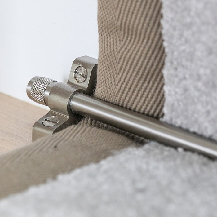 Brass Stair Carpet Runner Rods in Silver – product view 3