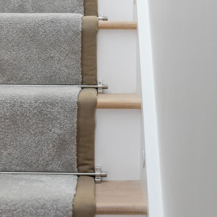 Brass Stair Carpet Runner Rods in Silver – product view 6