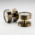 Brass & Terrazzo Mortice Door Knobs in Antique