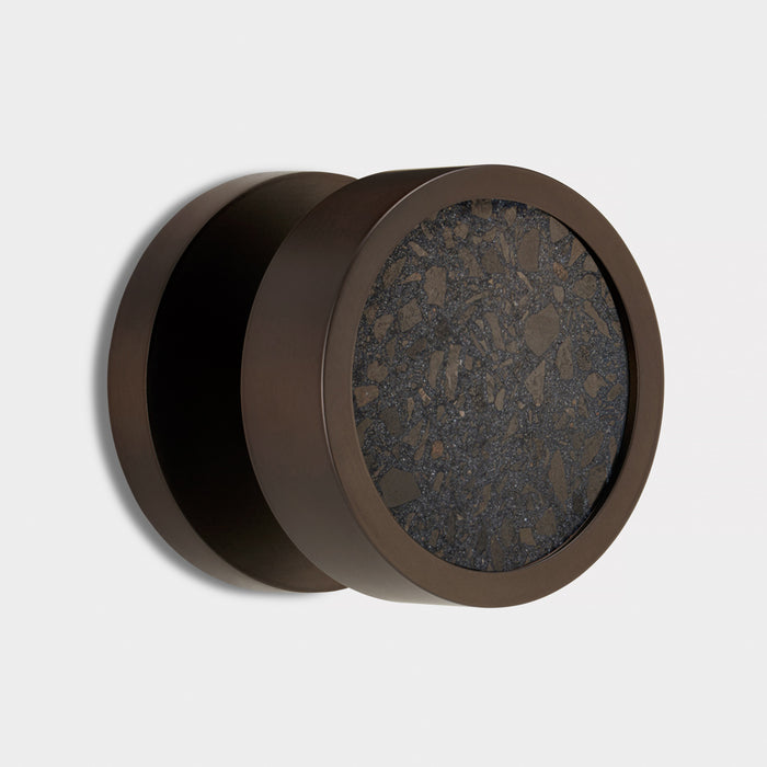 Brass & Terrazzo Mortice Door Knobs in Bronze – product view 6