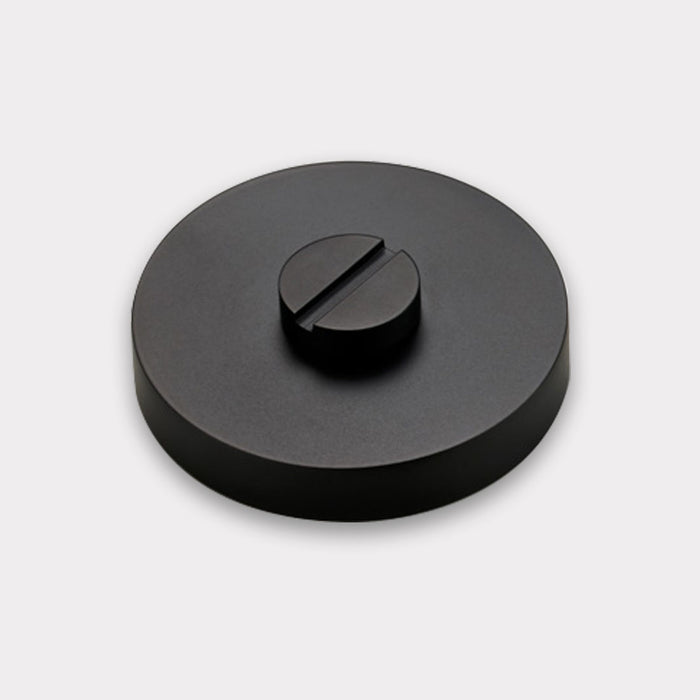 Brass Thumbturn Door Lock Set in Black – rear view