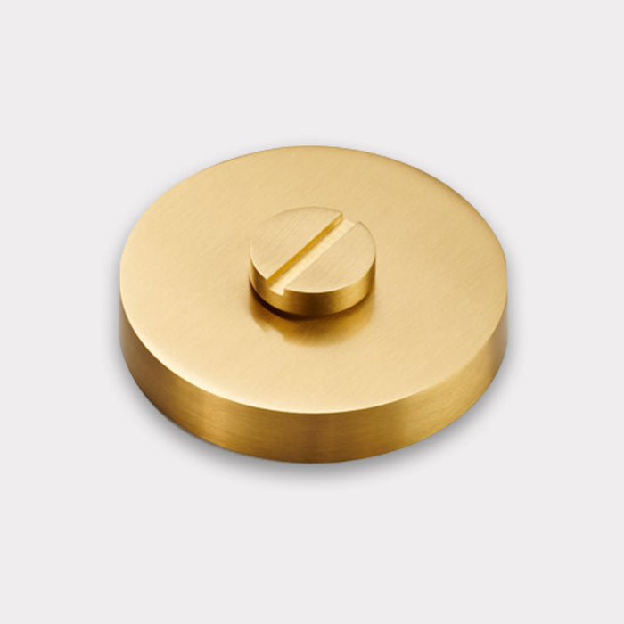 Brass Thumbturn Door Lock Set in Gold – rear view