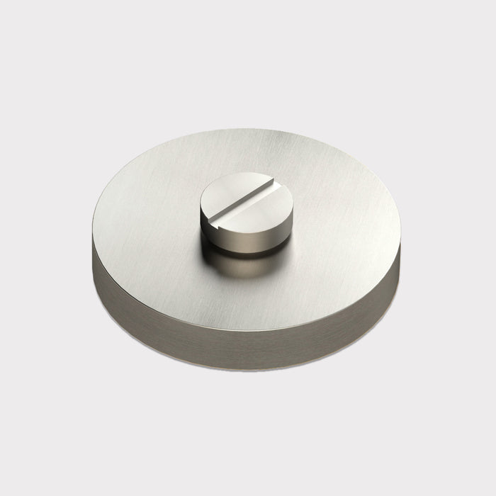 Brass Thumbturn Door Lock Set in Silver – side view