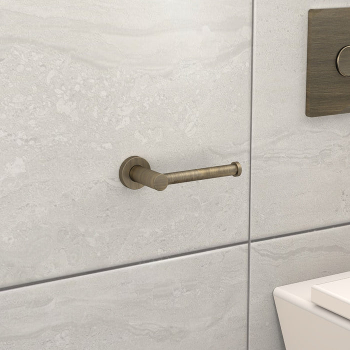 Brass Wall Mounted Toilet Roll Holder in Antique – product view 2