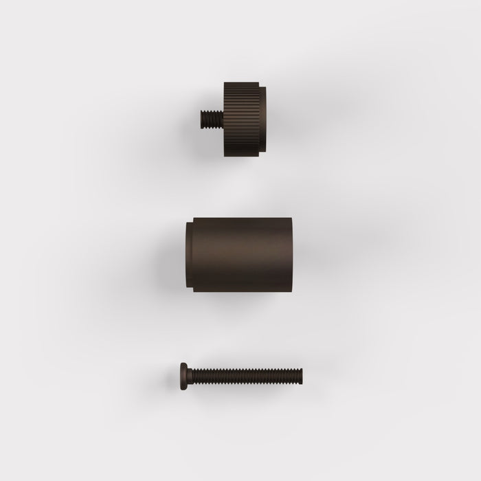 Bronze Brass Linear Cylinder Pulls With Tip in Bronze – product view 3