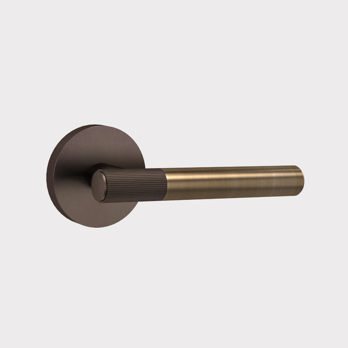 Bronze Linear Lever Handle with Tip in Antique – product view 3