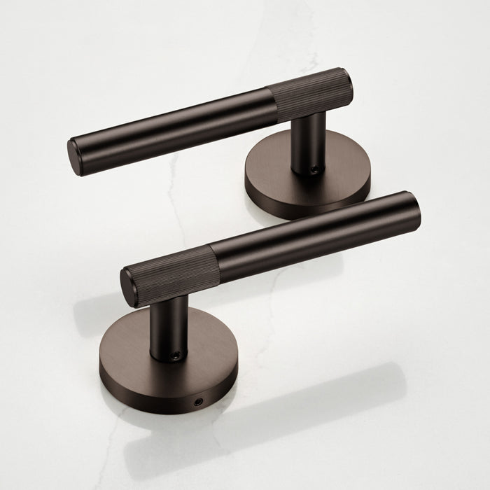 Bronze Linear Lever Handle with Tip in Bronze