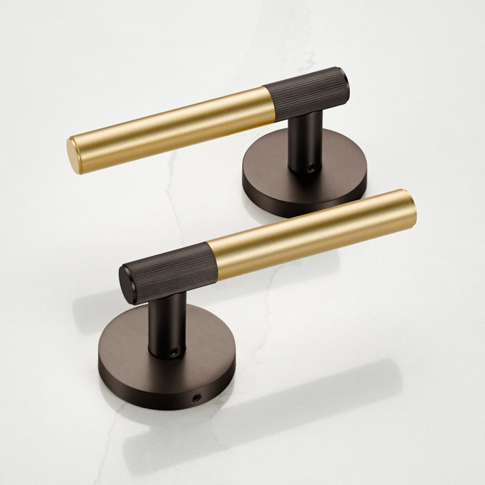 Bronze Linear Lever Handle with Tip in Gold