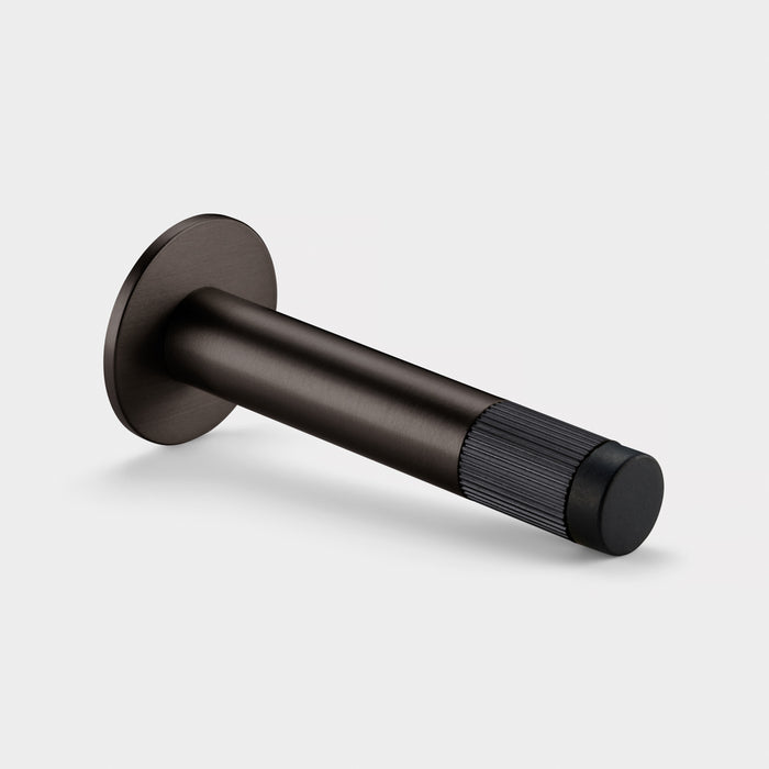 Bronze Linear Wall Mounted Door Stop in Black