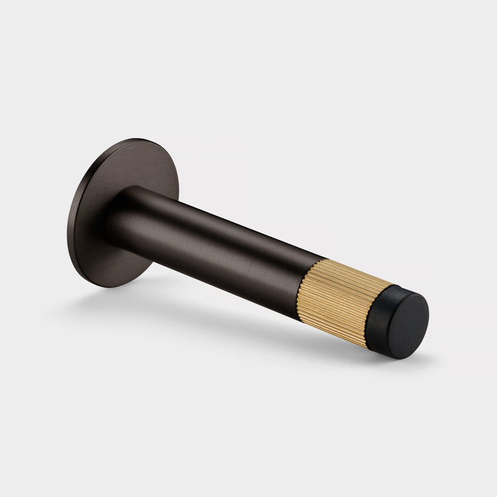 Bronze Linear Wall Mounted Door Stop in Gold