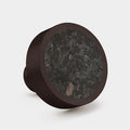 Bronze & Terrazzo Round Door Knobs in Black