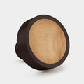 Bronze & Wood Round Door Knobs in Maple