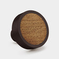 Bronze & Wood Round Door Knobs in Oak