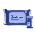 Goodwipes flushable wipes packaging on a white background