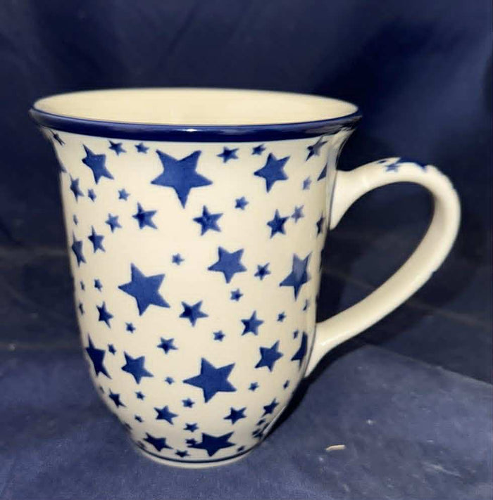 Ceramika Artystyczna Blue Stars Flared Mug - Shape: 826 - Pattern: Blue Stars (359AX)