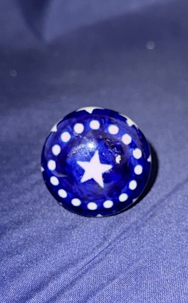Ceramika Artystyczna Midnight Stars Drawer Pulls - Shape: 441 - Pattern: Midnight Stars (119)