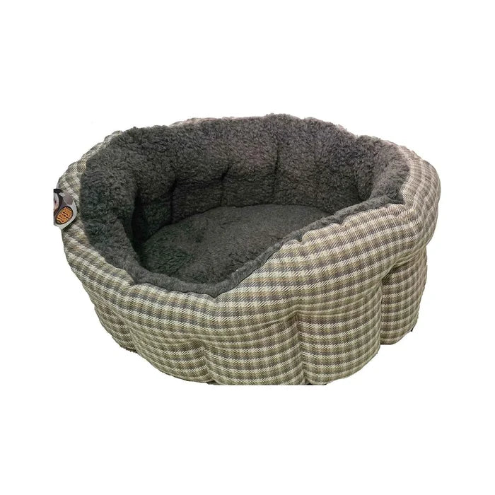 Checked Softie Bed - for dogs Snug and Cosy Pets