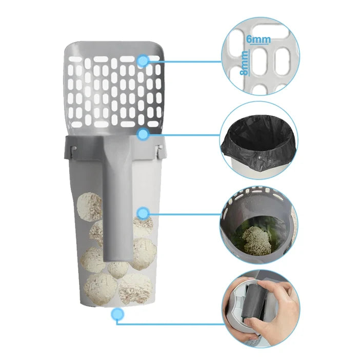 CleanSweep Cat Litter Scoop with Refill Bag System