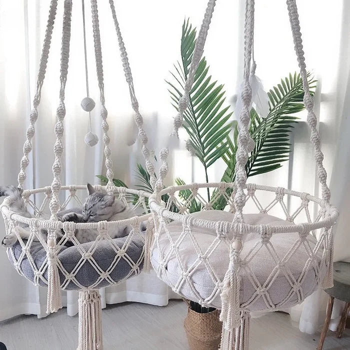 CottonCloud Hand-Woven Pet Hammock