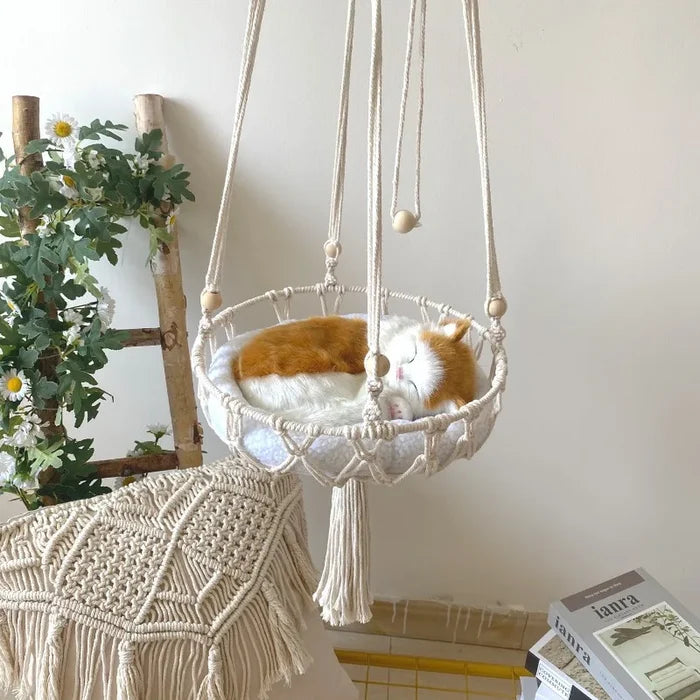 CottonCloud Hand-Woven Pet Hammock