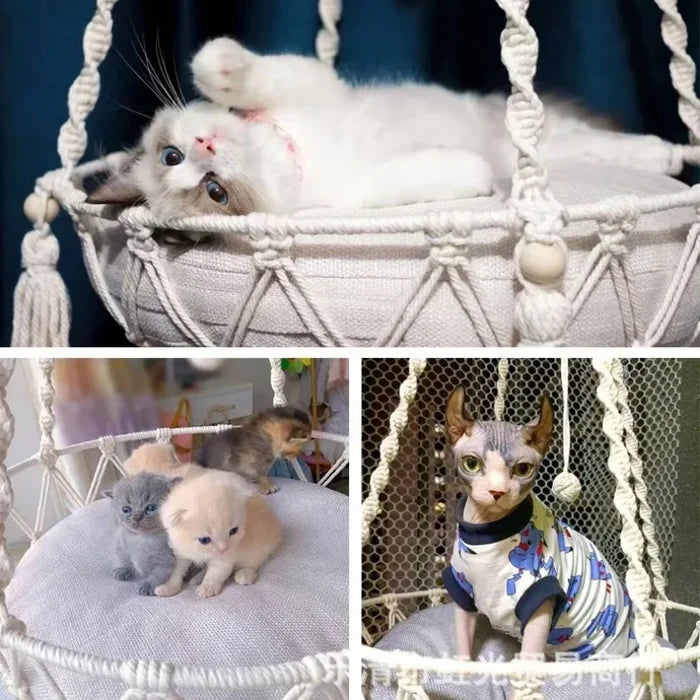 CottonCloud Hand-Woven Pet Hammock