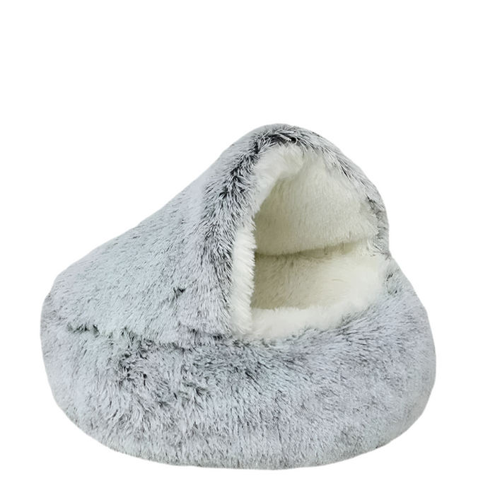 CozyCircle 2-in-1 Semi-Enclosed Round Cat & Pet Bed