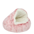 Pink with fur / 35x35cm
