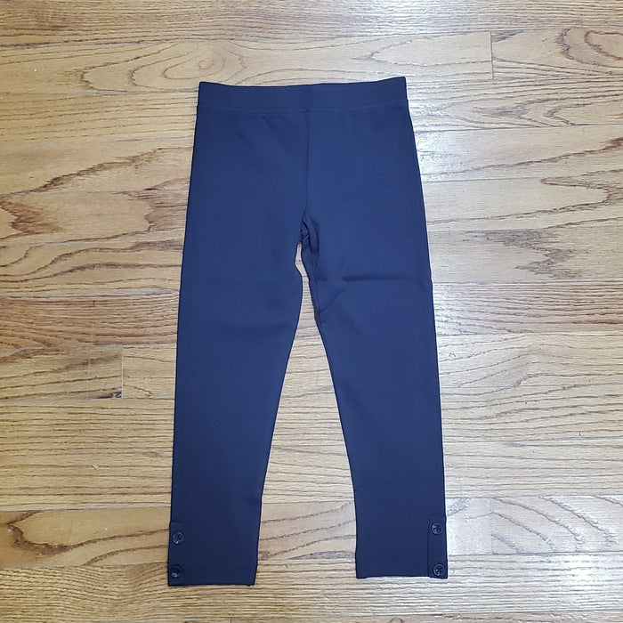 CR Sports Basic Charcoal Leggings with Button Placket