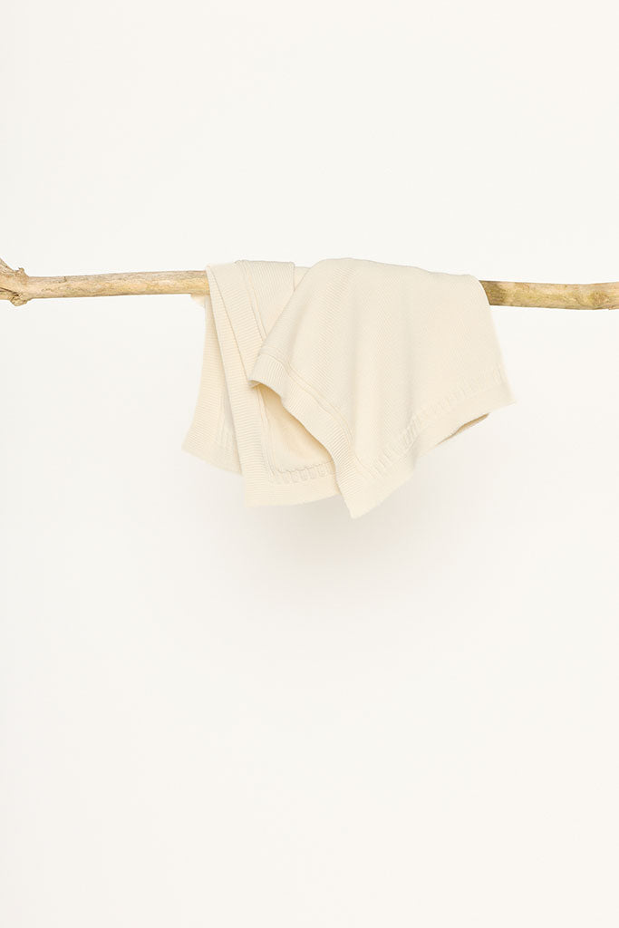 Cream cotton baby blanket