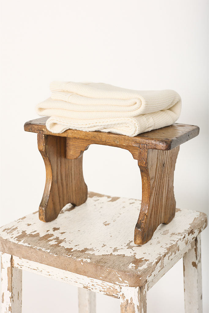 Cream cotton baby blanket