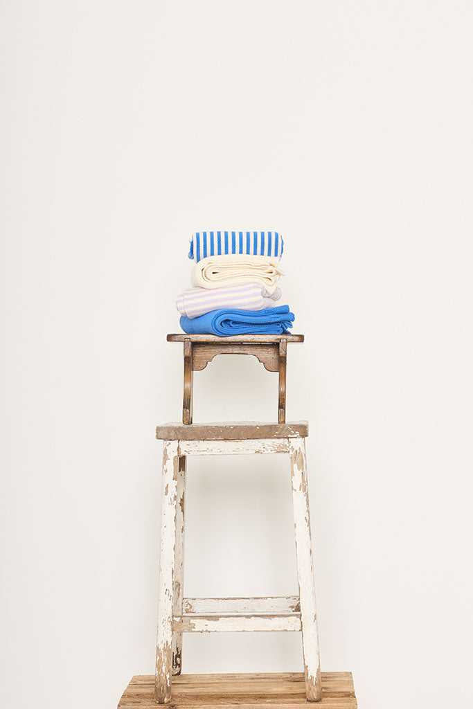 Cream cotton baby blanket