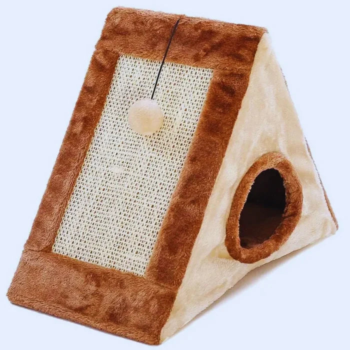 CuddleTipi – Cat Tent House with Scratching Surface & Play Ball