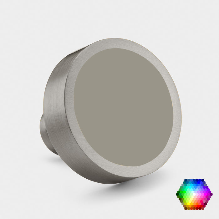 Custom Colour Brass Cabinet Knobs in Silver