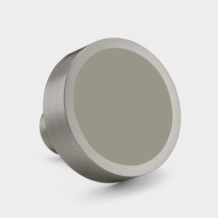 Custom Colour Brass Cabinet Knobs in Silver – product view 3