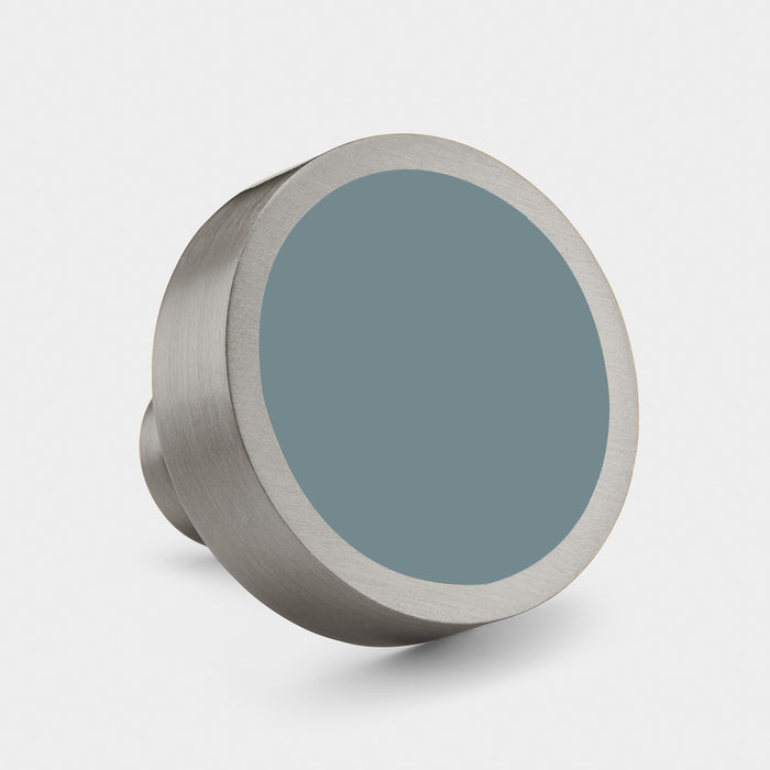 Custom Colour Brass Cabinet Knobs in Silver – product view 4