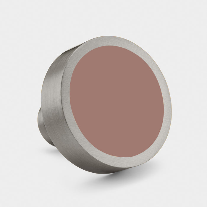 Custom Colour Brass Cabinet Knobs in Silver – product view 5