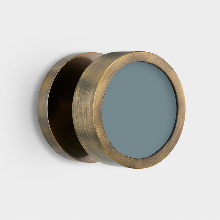 Custom Colour Brass Mortice Door Knobs in Antique – installed view
