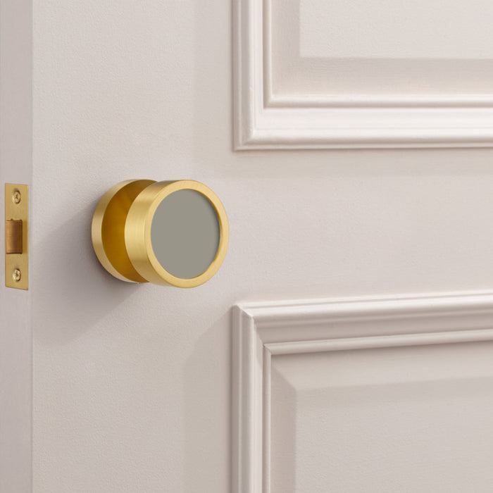Custom Colour Brass Mortice Door Knobs in Gold – product view 3