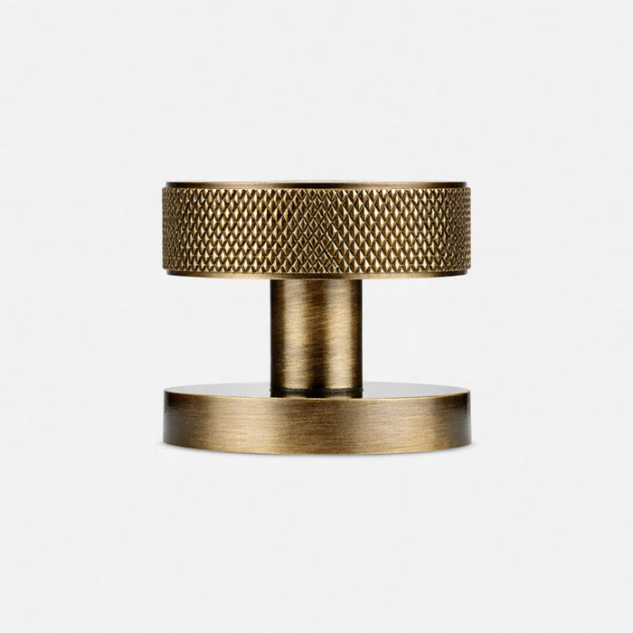 Custom Colour Brass Mortice Door Knobs Knurled in Antique – product view 2