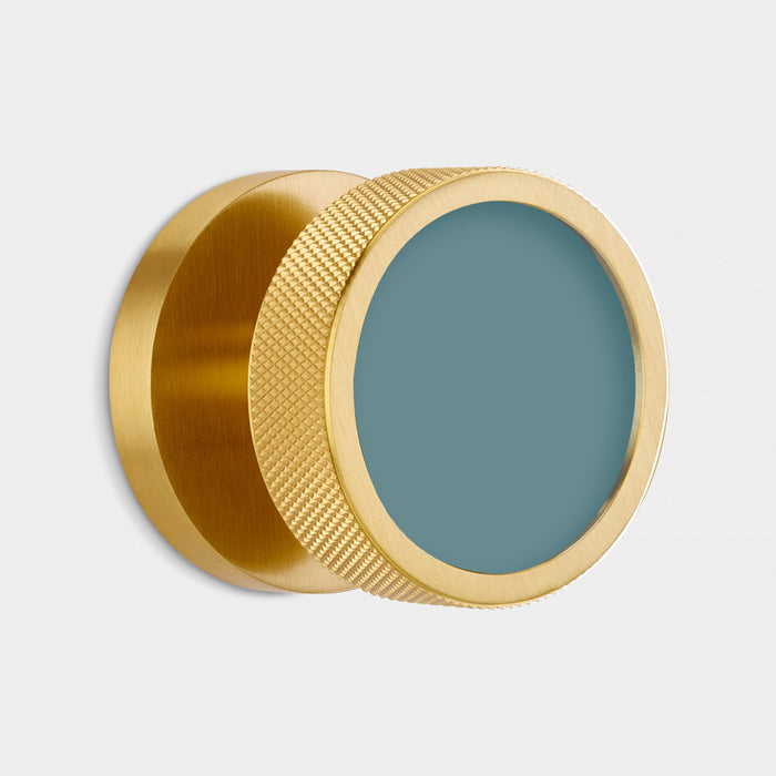 Custom Colour Brass Mortice Door Knobs Knurled in Gold – product view 3