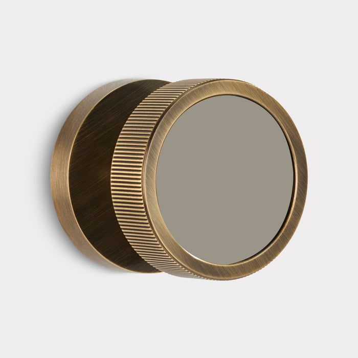 Custom Colour Brass Mortice Door Knobs Linear in Antique – product view 3