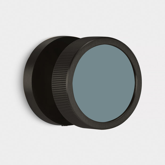Custom Colour Brass Mortice Door Knobs Linear in Black – product view 3