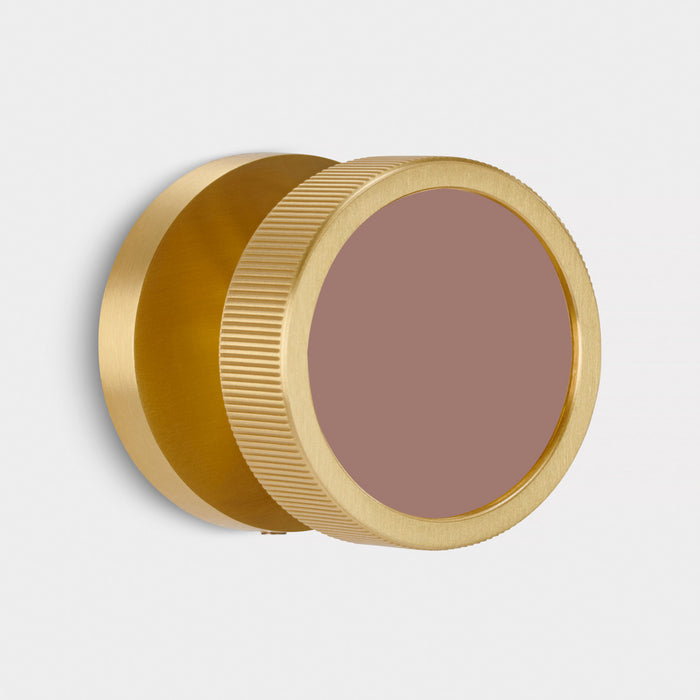 Custom Colour Brass Mortice Door Knobs Linear in Gold – product view 3
